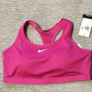 Nike Swoosh Medium Support Women's Padded Sports Bra, Pink, Size 1X